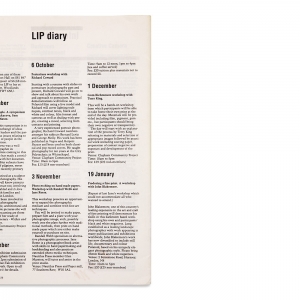 LIP Service, London Independent Photography, 1989